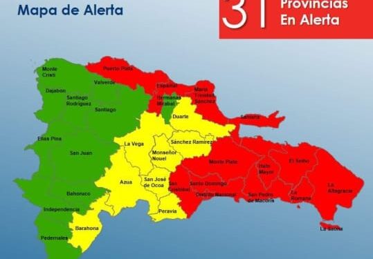 Todas las provincias en República Dominicana están bajo alerta meteorológica por tormenta Fiona