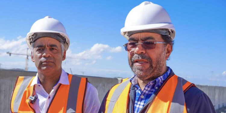 Gobierno realiza inspección de los trabajos de la presa Monte Grande