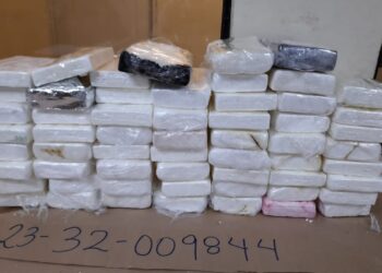 Confiscan en el AILA 58 paquetes de cocaína en piso de contenedor