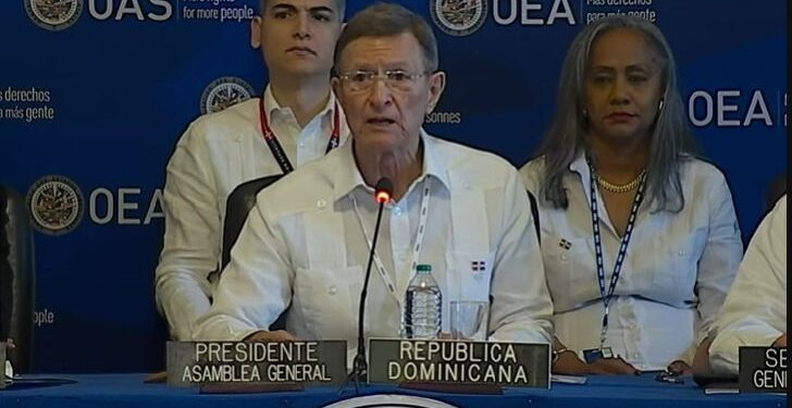 Canciller Roberto Álvarez es electo presidente del 53.° Período de Sesiones de la Asamblea General de la OEA