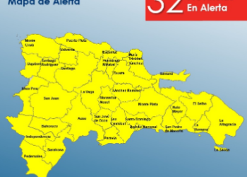 COE coloca todas las provincias en alerta amarilla por tormenta Franklin