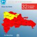 COE mantiene 25 provincias en alerta roja y siete en amarilla