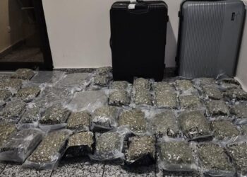 Atrapan mujer con 45 paquetes presumiblemente marihuana en el AILA