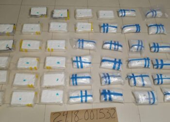 Incautan 41 paquetes de cocaína
