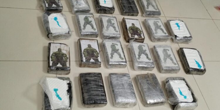 Apresan seis personas con 22 paquetes de cocaína