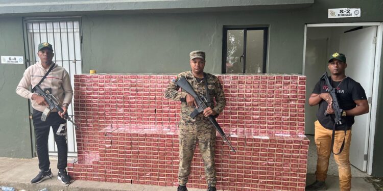 Ejército incauta 410 mil unidades de cigarrillos en Mao