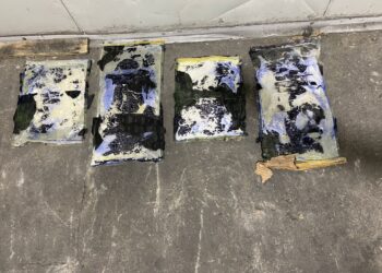 Incautan en el AILA ocho láminas de cocaína comufladas en cajas