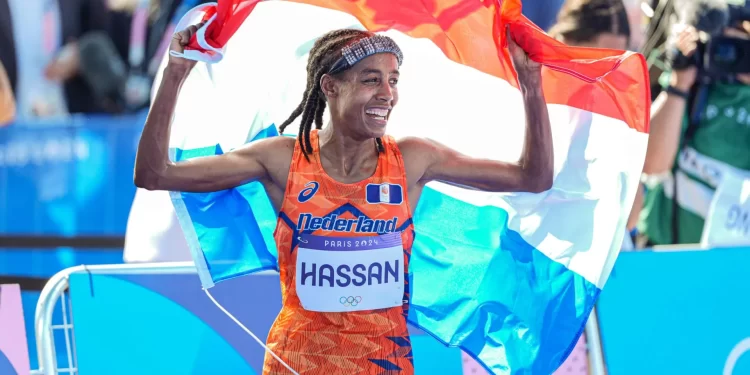  Sifan Hassan, campeona con récord olímpico del maratón femenino