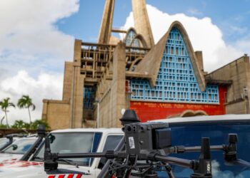Tecnología de drones y videovigilancia del 911 en operativo Virgen de la Altagracia