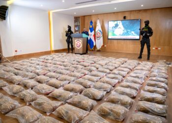 Ocupan 334 paquetes presumiblemente cocaína camuflados en auyamas de plástico
