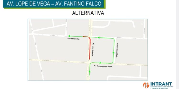 Conoce las rutas alternas tras restricción de giros a la izquierda en Avenida Lope de Vega