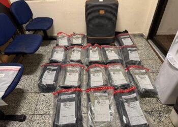 DNCD detiene extranjera en el AILA con dos maletas llenas de presunta marihuana