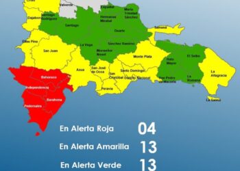 COE mantiene cuatro provincias en alerta roja