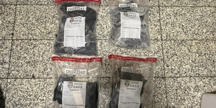 Detienen extranjera en el AILA con cuatro paquetes de presunta cocaína