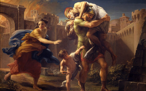 Anquises sobre los hombros