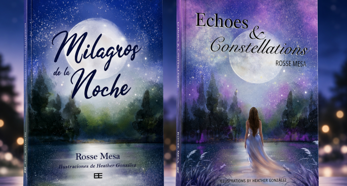 Río de Oro Editores presentará los poemarios Milagros de la noche y Echoes & Constellations, de Rosse Mesa